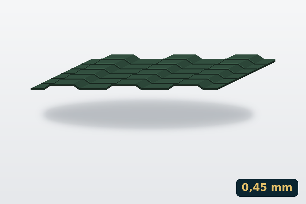 Cserepeslemez Modul 0,45 mm