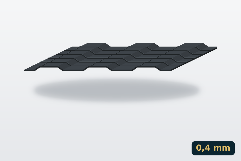 Cserepeslemez Modul 0,4 mm