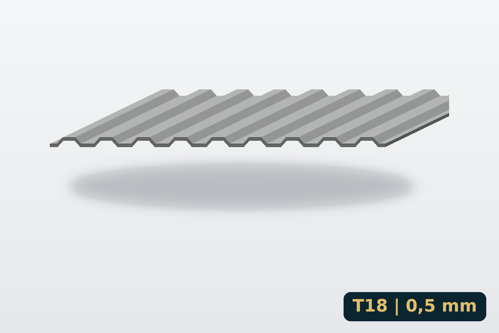 Trapézlemez T18 0,5 mm