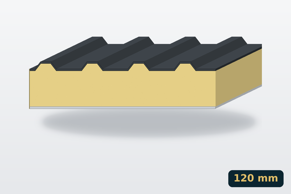 Szendvicspanel PIR tetőpanel 120 mm